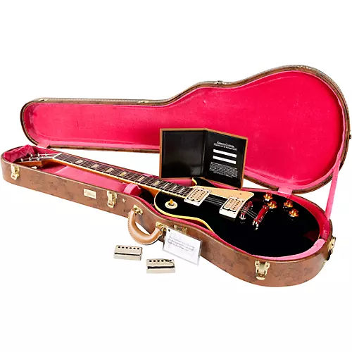 Gibson Custom M2M 1957 Les Paul Standard Reissue VOS w/Double Classic White Pickups Electric Guitar Ebony - musicians--Friend