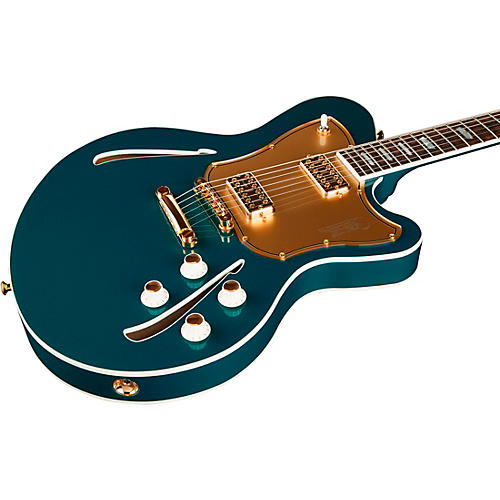 Kauer Guitars Super Chief Powertron Semi-Hollow Electric Guitar Ocean Turquoise - musicians--Friend