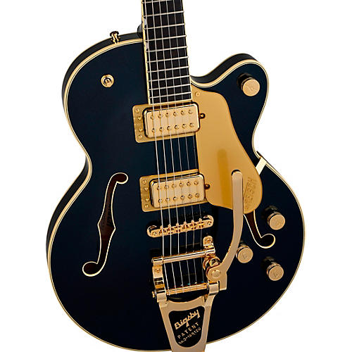Gretsch Guitars Broadkaster Jr. LX Center Block with String-Thru Bigsby and Gold Hardware Electric Guitar Blackberry - musicians--Friend