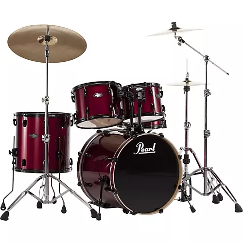 Open-Box Pearl VB Vision Birch 5 Piece Shell Pack Condition 1 - Mint Red Wine with Black Hardware - musicians--Friend