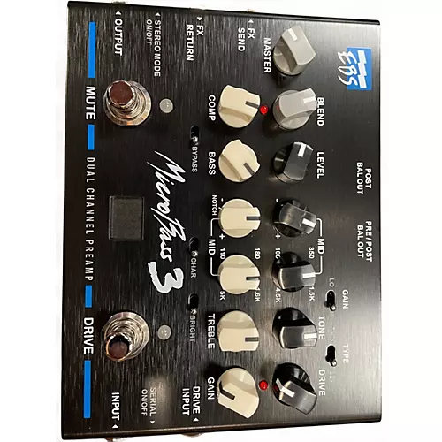 Used EBS MICROBASS 3 Bass Preamp - musicians--Friend