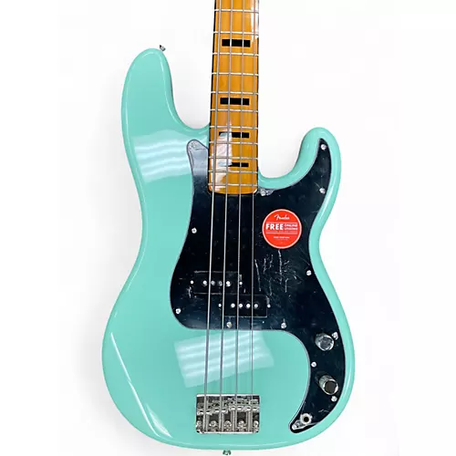 Used Squier Classic Vibe 1970S Precision Bass Seafoam Green Electric Bass Guitar Seafoam Green - musicians--Friend