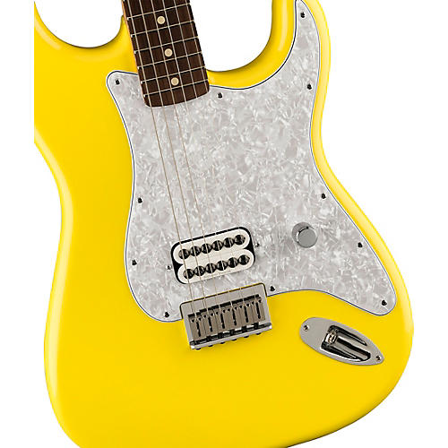 Fender Tom DeLonge Stratocaster Electric Guitar With Invader SH8 Pickup Graffiti Yellow - musicians--Friend