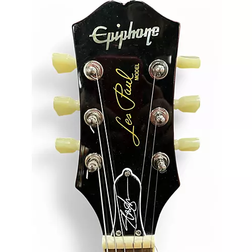 Used Epiphone Slash Appetite For Destruction YELLOW Solid Body Electric Guitar YELLOW - musicians--Friend