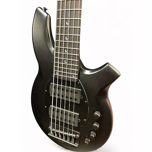 Used Ernie Ball Music Man Bongo 6 HH Stealth Black Electric Bass Guitar Stealth Black - musicians--Friend