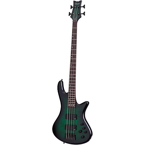 Schecter Guitar Research Stiletto Studio-4 Electric Bass Guitar Ocean Blue Burst - musicians--Friend