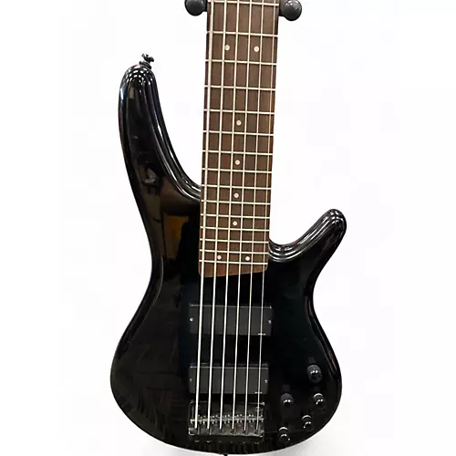 Used Ibanez SR406 Black Electric Bass Guitar Black - musicians--Friend