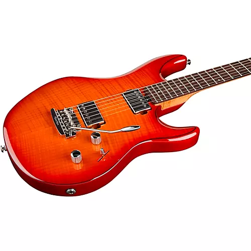 Ernie Ball Music Man Luke 3 HH Flame Maple Top Rosewood Fingerboard Electric Guitar Cherry Burst - musicians--Friend
