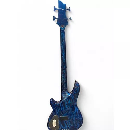 Used Schecter Guitar Research C4 SILVER MOUNTAIN CORROSIVE COBALT Electric Bass Guitar CORROSIVE COBALT - musicians--Friend