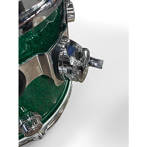 Used DW 3 Piece Collector's Series GREEN GLASS CHROME Drum Kit GREEN GLASS CHROME - musicians--Friend