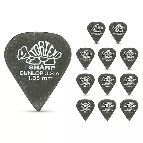 Dunlop Tortex Sharp Guitar Picks 1 Dozen 1.0 mm - musicians--Friend