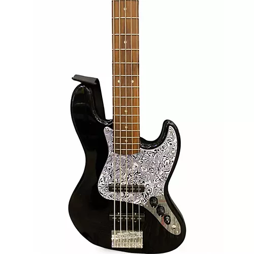 Used 2019 Squier Affinity Jazz Bass V 5 String black Electric Bass Guitar black - musicians--Friend