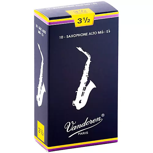 Vandoren SR21 Traditional Alto Saxophone Reeds Strength 2.5 Box of 10 - musicians--Friend
