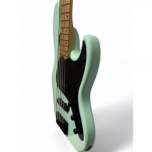 Used Schecter Guitar Research J5 Seafoam Green Electric Bass Guitar Seafoam Green - musicians--Friend
