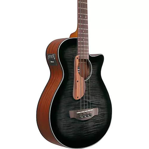 Ibanez AEGB25E Grand Concert Acoustic-Electric Bass Guitar Transparent Black Sunburst - musicians--Friend