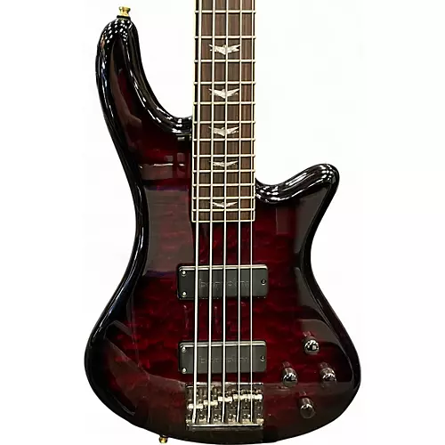Used Schecter Guitar Research Stiletto Extreme 4 String BLACK Electric Bass Guitar BLACK - musicians--Friend