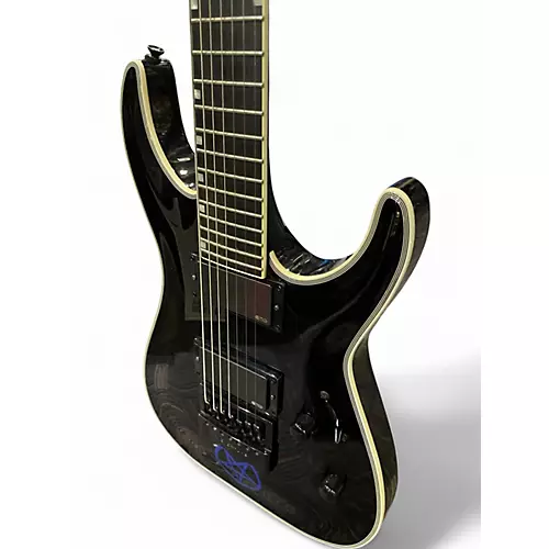 Used ESP LTD MH1000ET Black Solid Body Electric Guitar Black - musicians--Friend