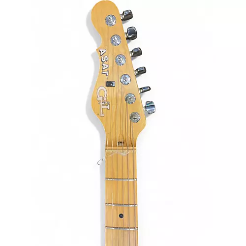 Used G&L ASAT Deluxe Left Handed Black Electric Guitar Black - musicians--Friend