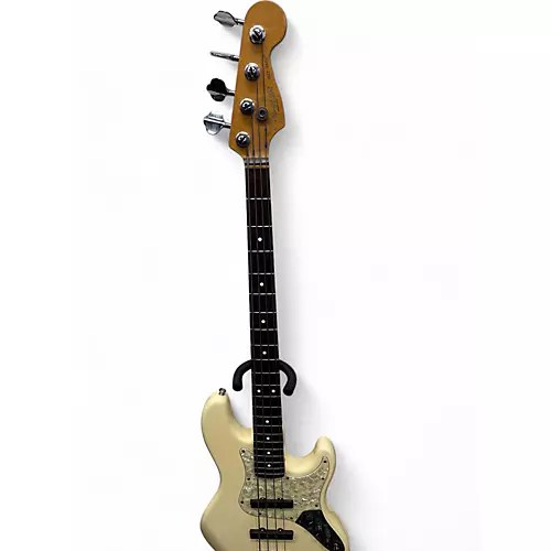 Used Fender American Deluxe Jazz Bass Vintage White Electric Bass Guitar Vintage White - musicians--Friend