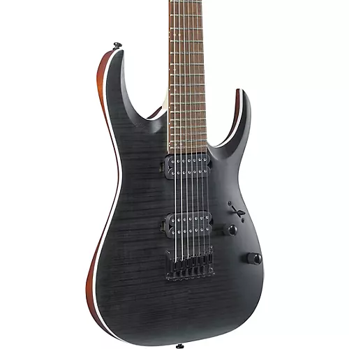Ibanez RGA Series RGA742FM 7-String Electric Guitar Transparent Gray Flat - musicians--Friend