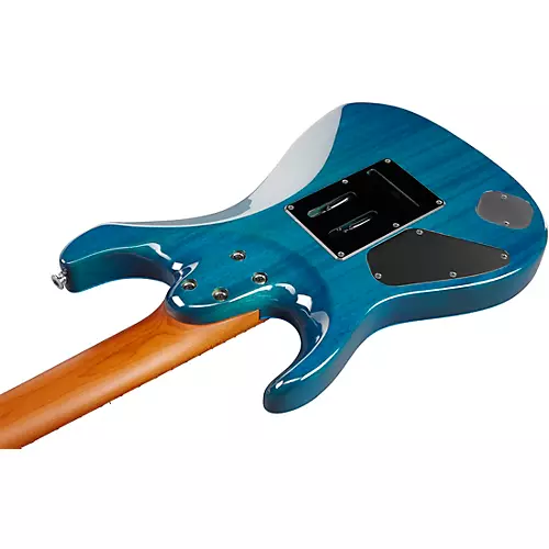 Ibanez MM7 Martin Miller Signature Electric Guitar Transparent Aqua Blue - musicians--Friend