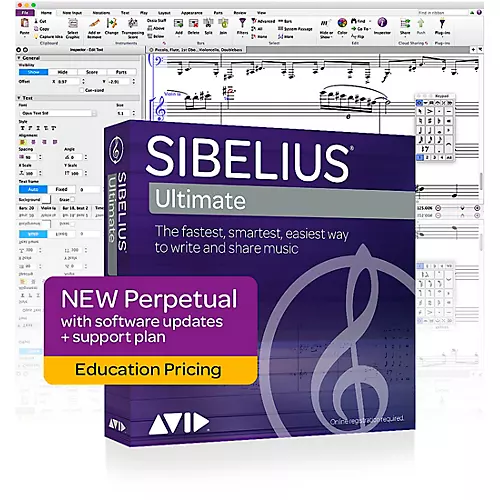 Avid Sibelius Ultimate NEW Perpetual License with 1 Year of Updates + Support for Students/Teachers (Download) - musicians--Friend