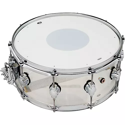 DW Design Series Acrylic Snare Drum With Chrome Hardware 14 x 6 in. Clear - musicians--Friend
