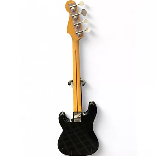 Vintage 1980s Squier Precision Bass MIJ Black Electric Bass Guitar Black - musicians--Friend