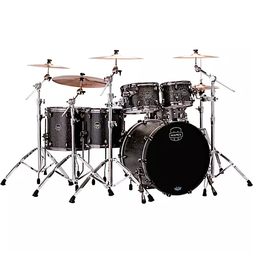 Open-Box Mapex Saturn V Exotic Edition 5-Piece Studioease Shell Pack Condition 1 - Mint Flat Black Maple Burl - musicians--Friend