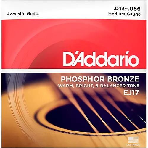 D'Addario EJ17 Phosphor Bronze Medium Acoustic Strings Single-Pack - musicians--Friend
