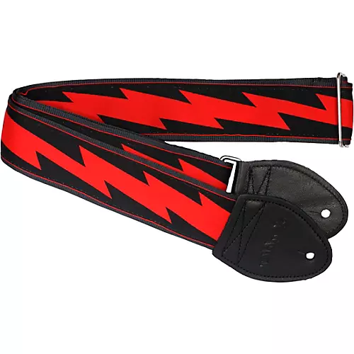 Souldier Lightning Bolt Guitar Strap White 2 in. - musicians--Friend