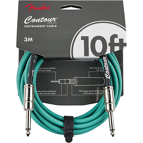 Fender Straight to Straight Instrument Contour Cable 30 ft. Sherwood Green - musicians--Friend