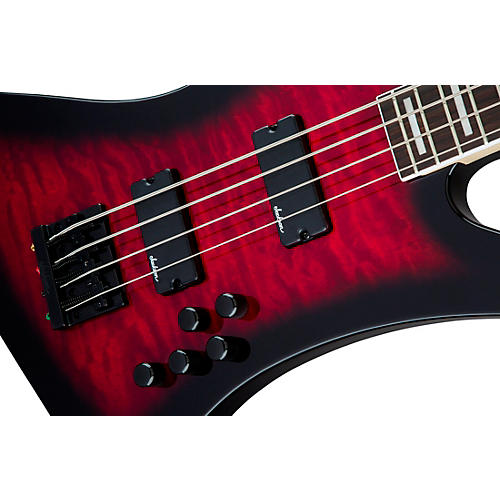 Jackson JS Series Kelly Bird JS3Q Bass Transparent Blue Burst - musicians--Friend