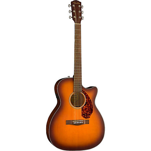 Fender CC-60SCE Concert Limited-Edition Acoustic-Electric Guitar Aged Cognac Burst - musicians--Friend