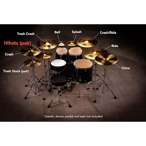 MEINL HCS Hi-Hat Cymbal Pair 15 in. - musicians--Friend