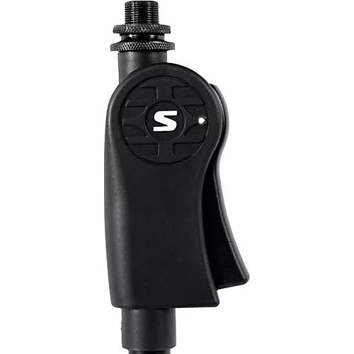 Shure Deluxe Tripod Mic Stand with Telescoping Boom and Pistol Grip One-Handed Clutch Black - musicians--Friend