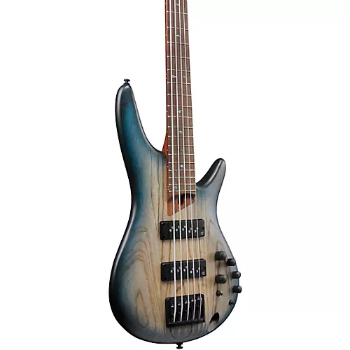 Ibanez SR605E 5-String Electric Bass Guitar Cosmic Blue Starburst Flat - musicians--Friend