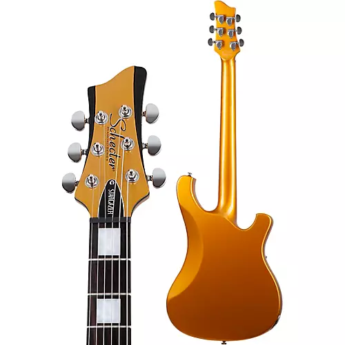 Schecter Guitar Research Stargazer-6 Vibrato Left Handed Electric Guitar Metallic Gold - musicians--Friend