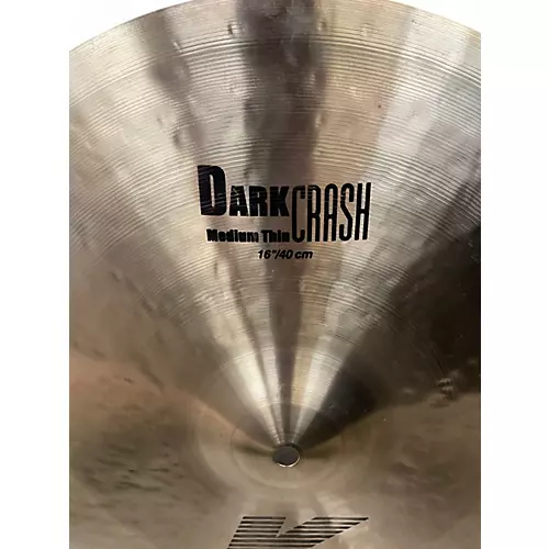 Used Zildjian 16in K Medium Dark Thin Crash Cymbal 36 - musicians--Friend