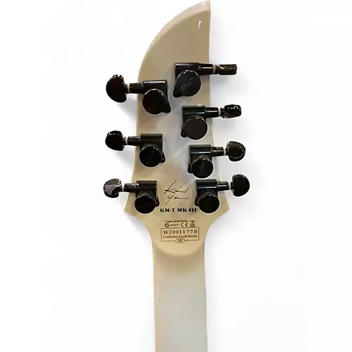 Used Schecter Guitar Research KM7 MKII NATURAL PEARL Solid Body Electric Guitar NATURAL PEARL - musicians--Friend