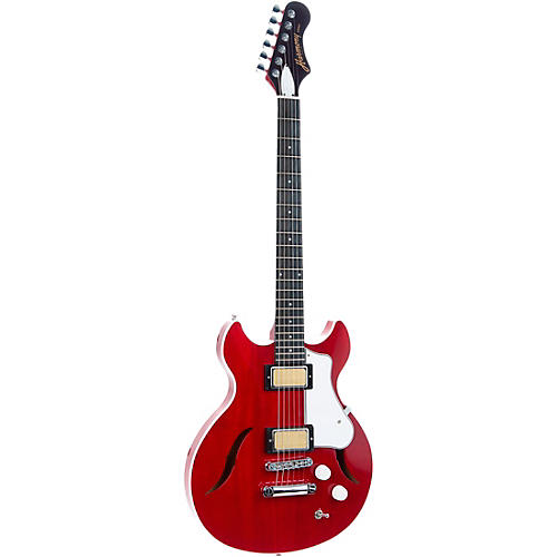 Harmony Comet Semi-Hollow Electric Guitar Trans Red - musicians--Friend