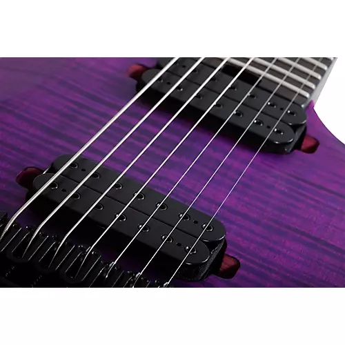 Schecter Guitar Research John Browne Tao-7 Electric Guitar Satin Trans Purple - musicians--Friend
