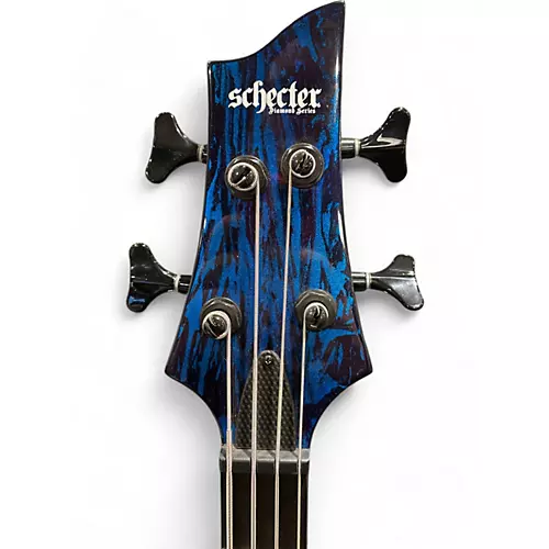 Used Schecter Guitar Research C4 4 String cobalt blue Electric Bass Guitar cobalt blue - musicians--Friend