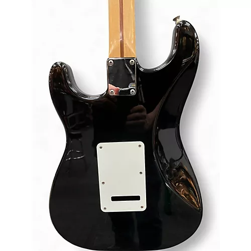 Used 2001 Fender Standard Stratocaster Black Solid Body Electric Guitar Black - musicians--Friend