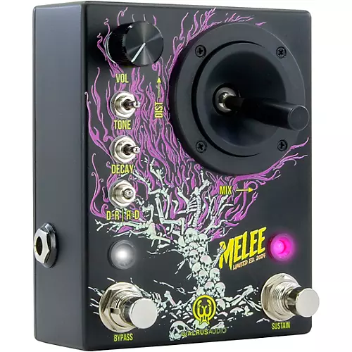 Walrus Audio Melee Wall of Noise Halloween Edition 2024 Reverb and Distortion Effects Pedal Pink - musicians--Friend