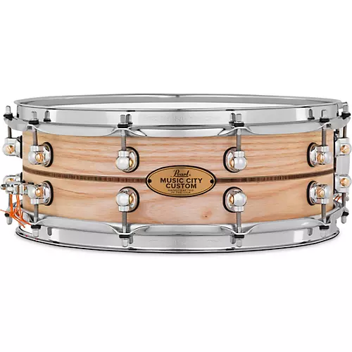 Pearl Music City Custom Solid Shell Snare Ash with Kingwood Center Inlay 14 x 5 in. - musicians--Friend