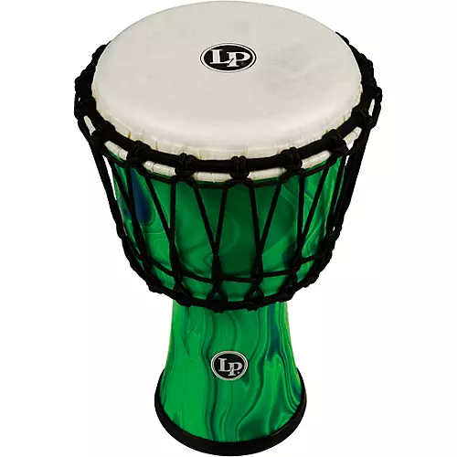 LP World Rope-Tuned Circle Djembe, 7 in. Blue Marble - musicians--Friend