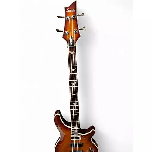 Used 2020s Schecter Guitar Research Omen Extreme 4 String 2 Color Sunburst Electric Bass Guitar 2 Color Sunburst - musicians--Friend