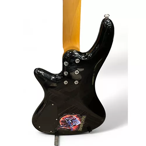 Used Schecter Guitar Research C4 DELUXE 4 BLACK Electric Bass Guitar BLACK - musicians--Friend