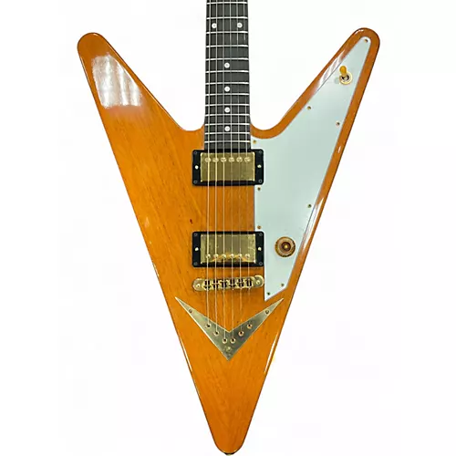 Used 2007 Gibson REVERSE FLYING V Trans Amber Solid Body Electric Guitar Trans Amber - musicians--Friend